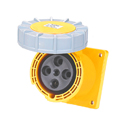 CEE Flanged Panel Sockets Straight(Straight Industrial Panel Sockets)(Flush Mounted Panel Sockets Straight) 125A 3P+E IP67 4H HTN4441-4